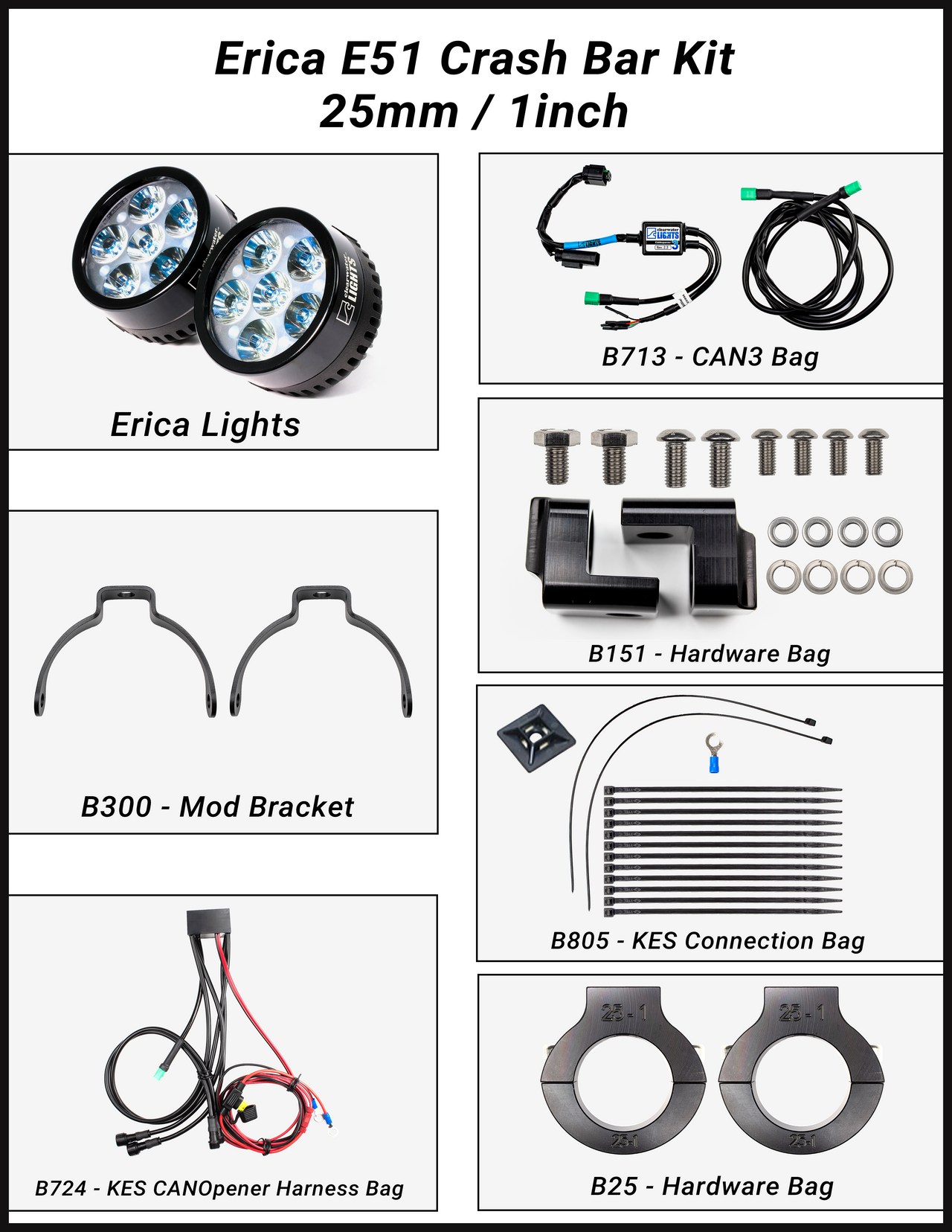 Erica (BMW R1250GSAW "water-cooled") LED Lights