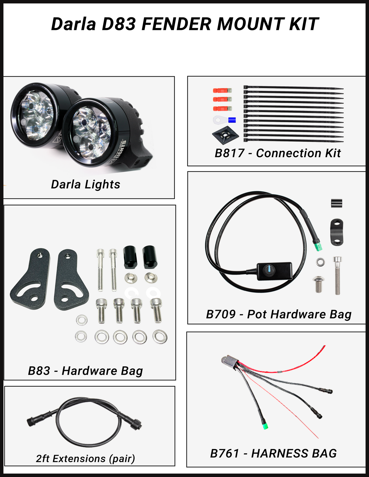 Darla LED light kit: Aprilia Tuono