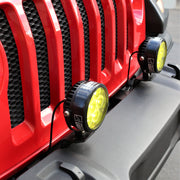 Jeep JL Aux Light Mount Bracket with Clearwater Sevina Lights