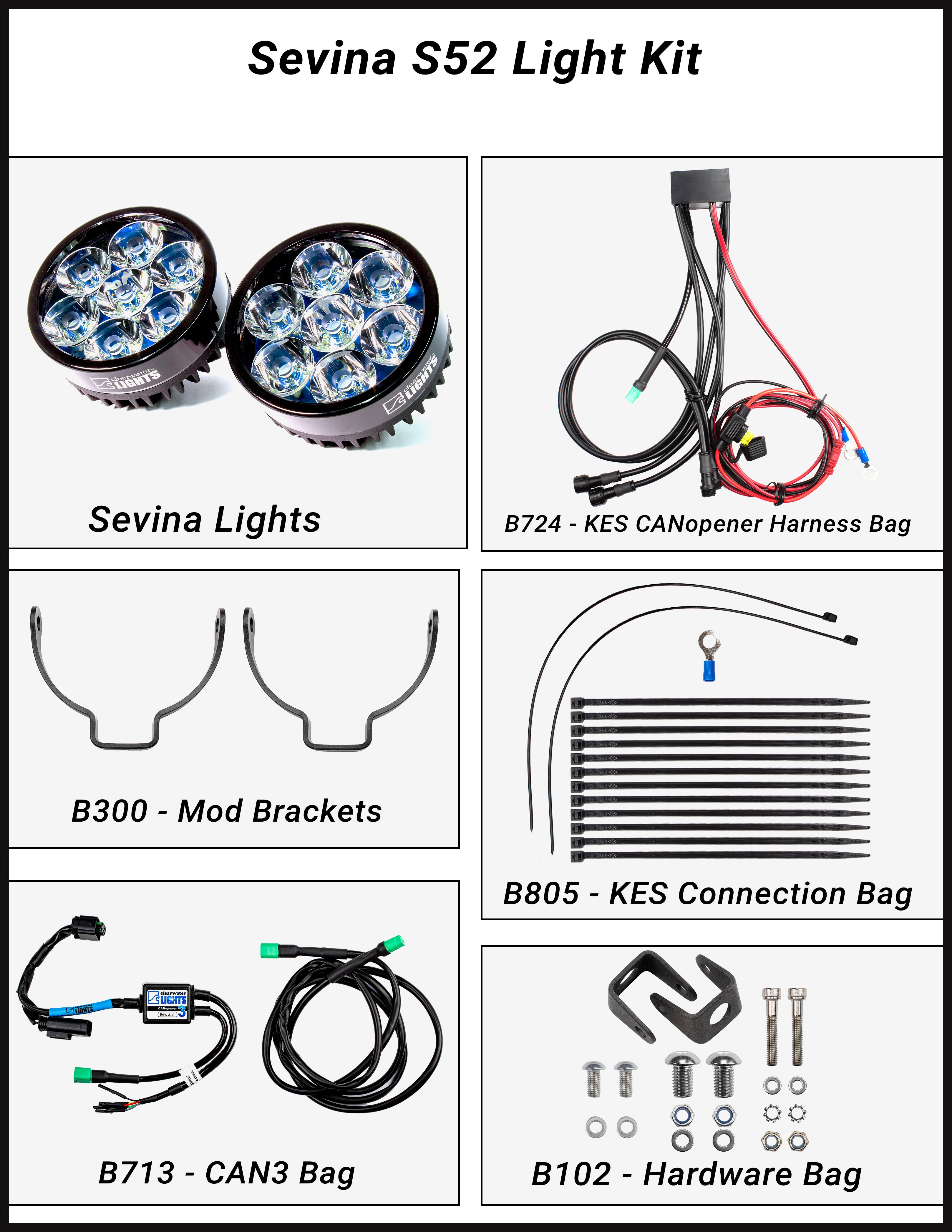 Sevina BMW R1250GSA LED Lights Sevina BMW R1250GSA LED Lights